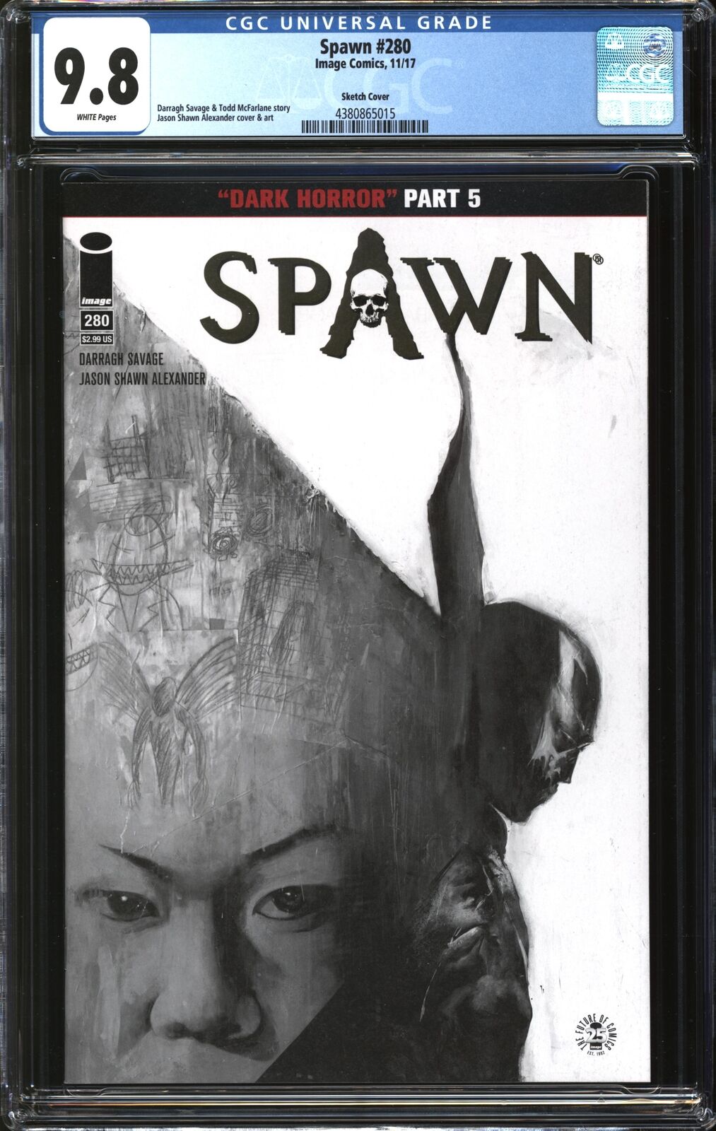 Spawn (1992) #280 Sketch Cover CGC 9.8 NM/MT