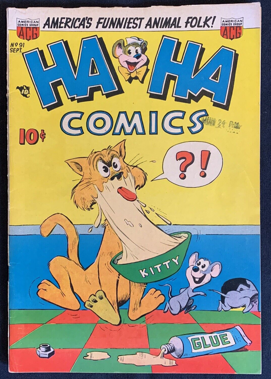 HA HA Comics #91 1953 ACG Estate Sale Original Owner RARE