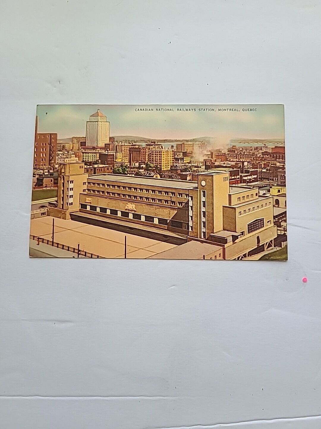 Vintage Postcard Canadian National Railways Station Montreal Quebec Posted 1950
