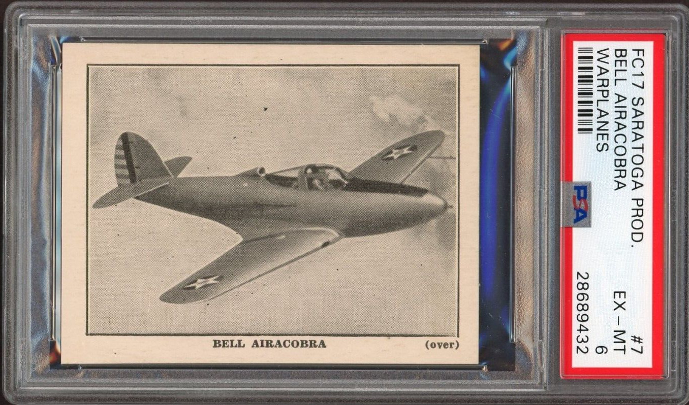 FC17 Saratoga 1940s Warplanes #7 Bell Aircobra (PSA 6 EX/MT)