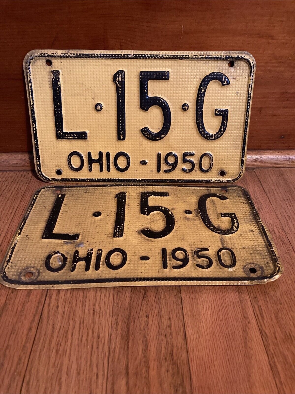 1950 Ohio License Plates 