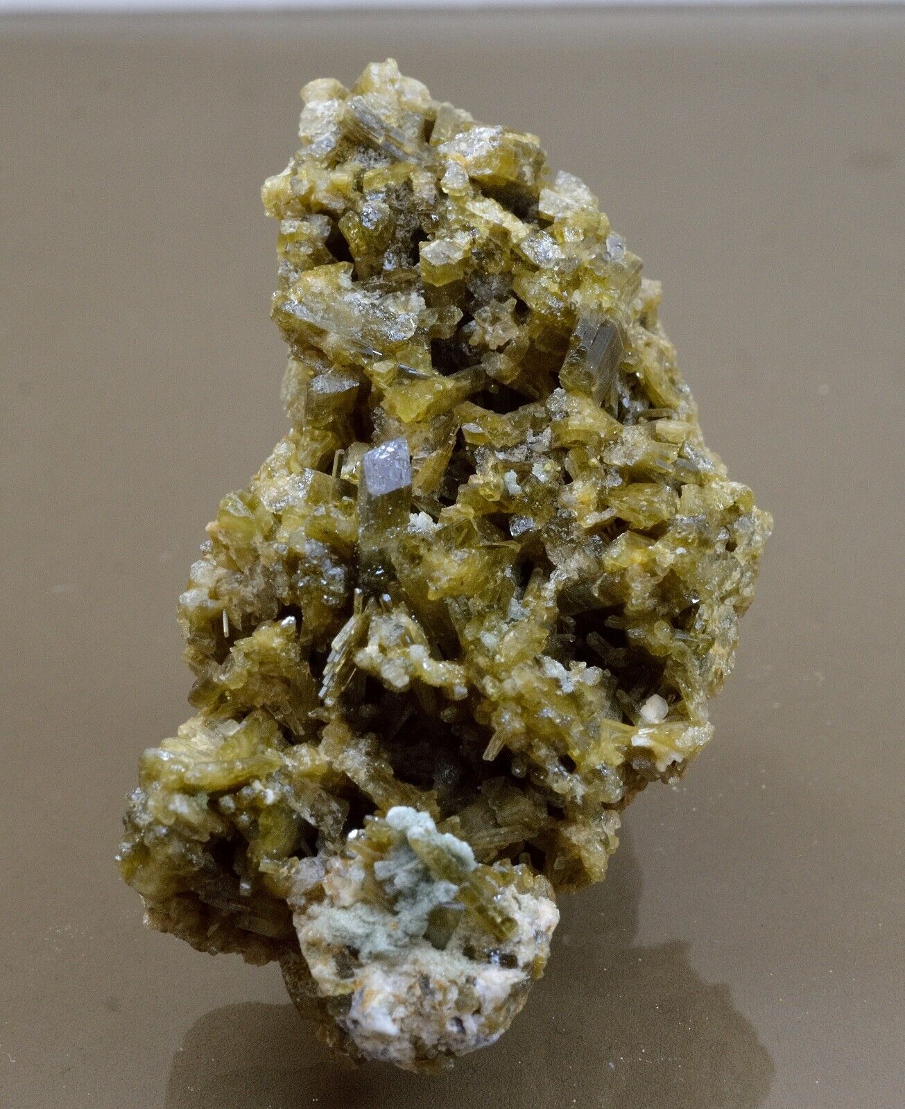 242 Carats Natural Green Epidote Crystal Cluster Specimen from Skardu Pakistan