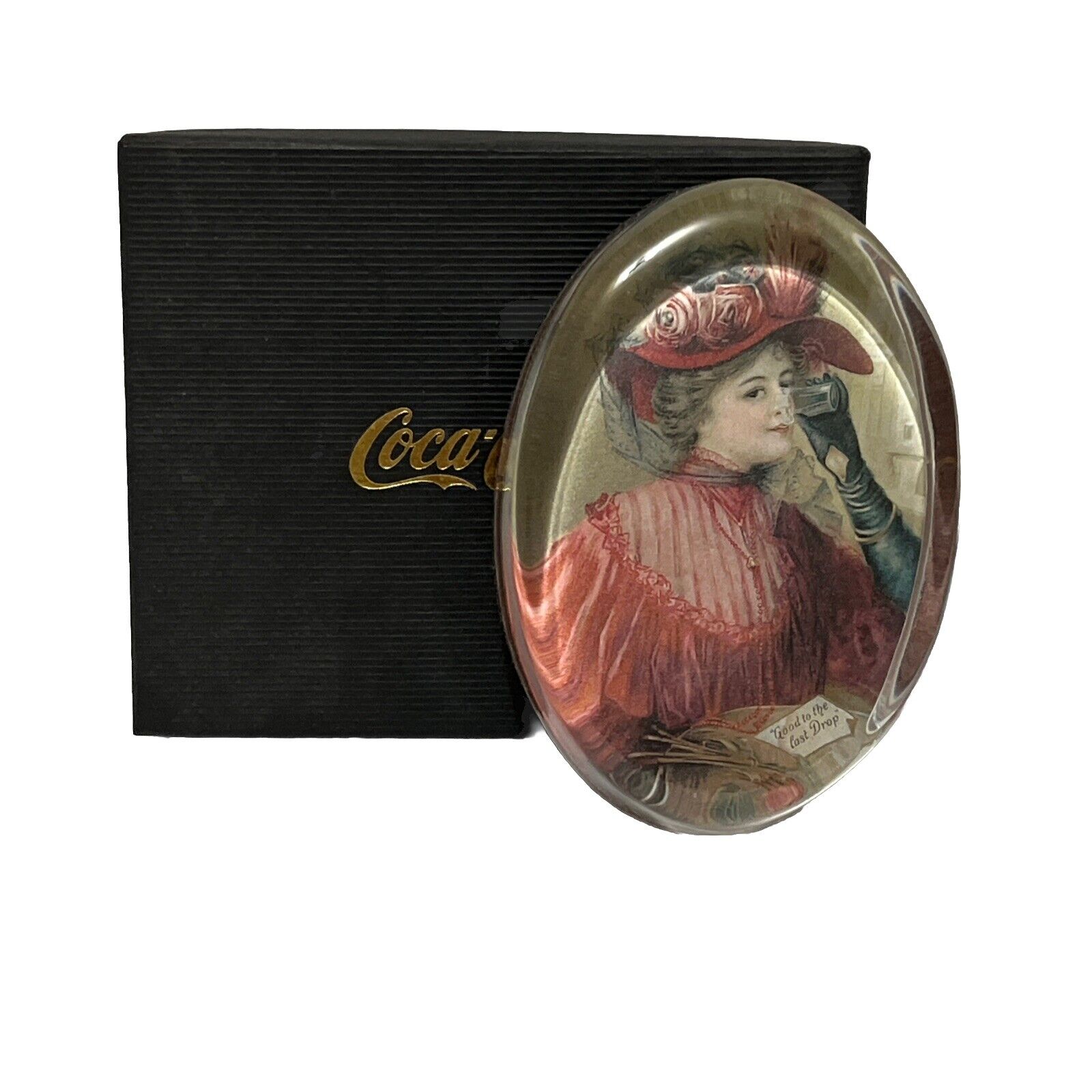 Vintage Coca Cola Victorian Lady Paperweight 22/250