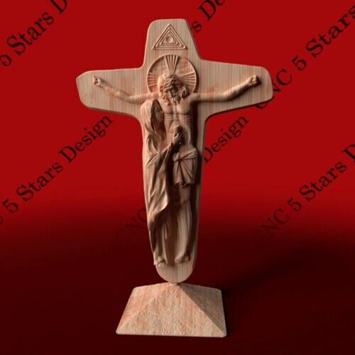 Unity Cross carving in wood Schoenstatt Religious Home decor gift item