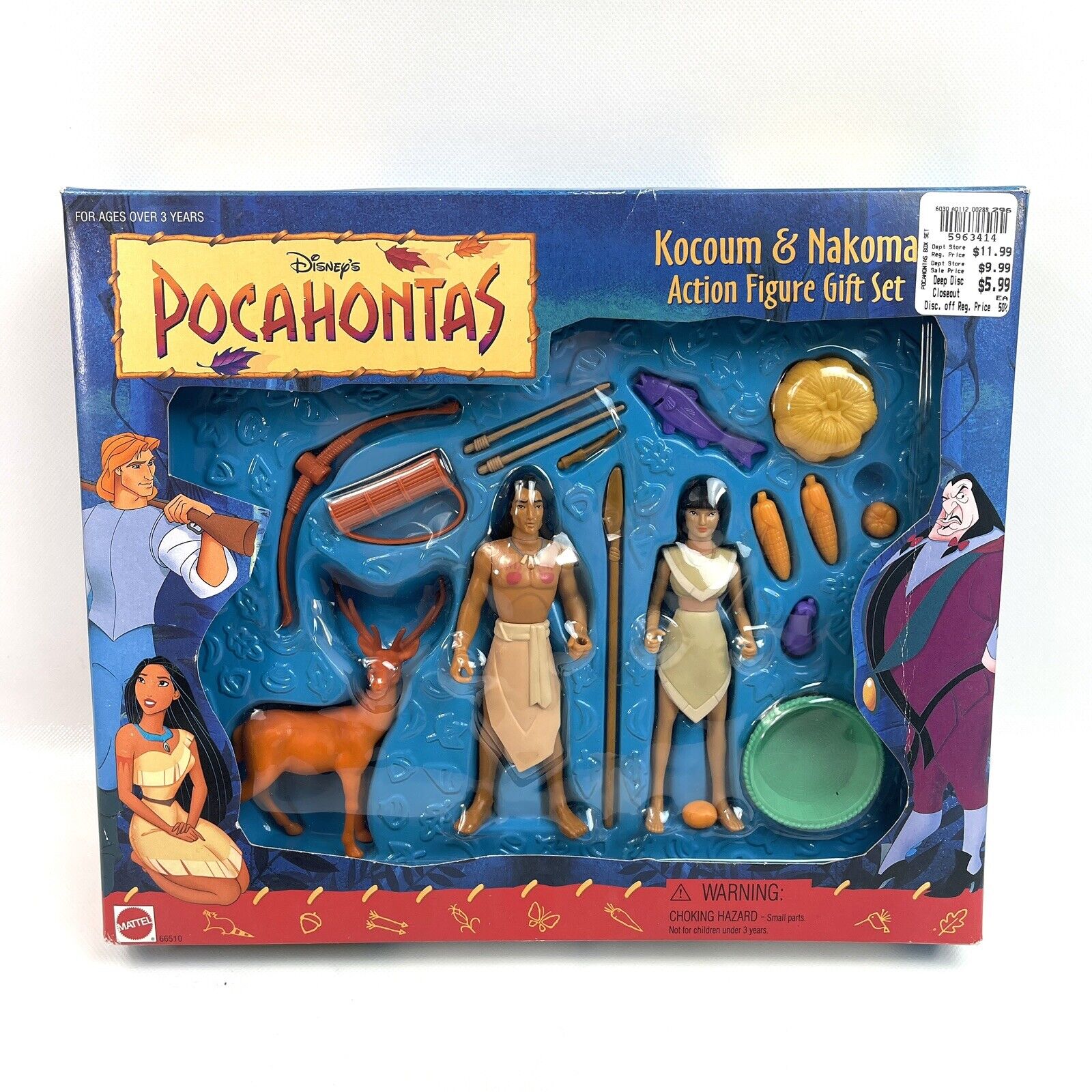 Disney Pocahontas Kocoum & Nakoma Toy Action Figure Gift Set Vintage Collectible