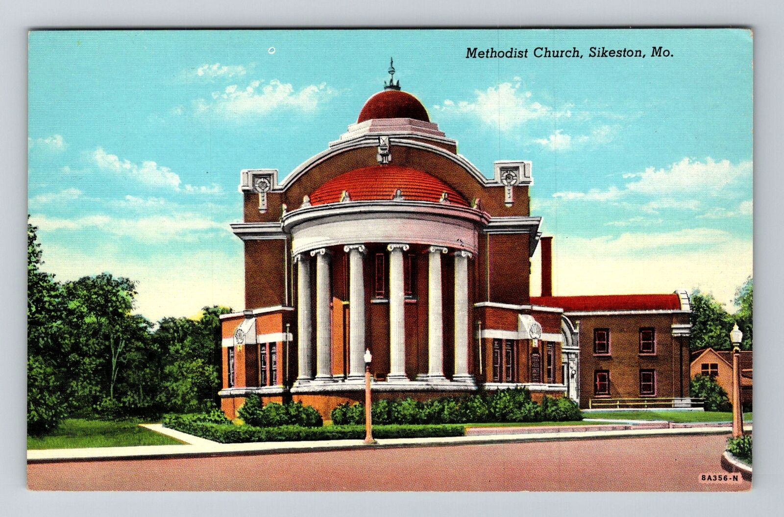 Sikeston MO-Missouri, Methodist Church Vintage Souvenir Postcard