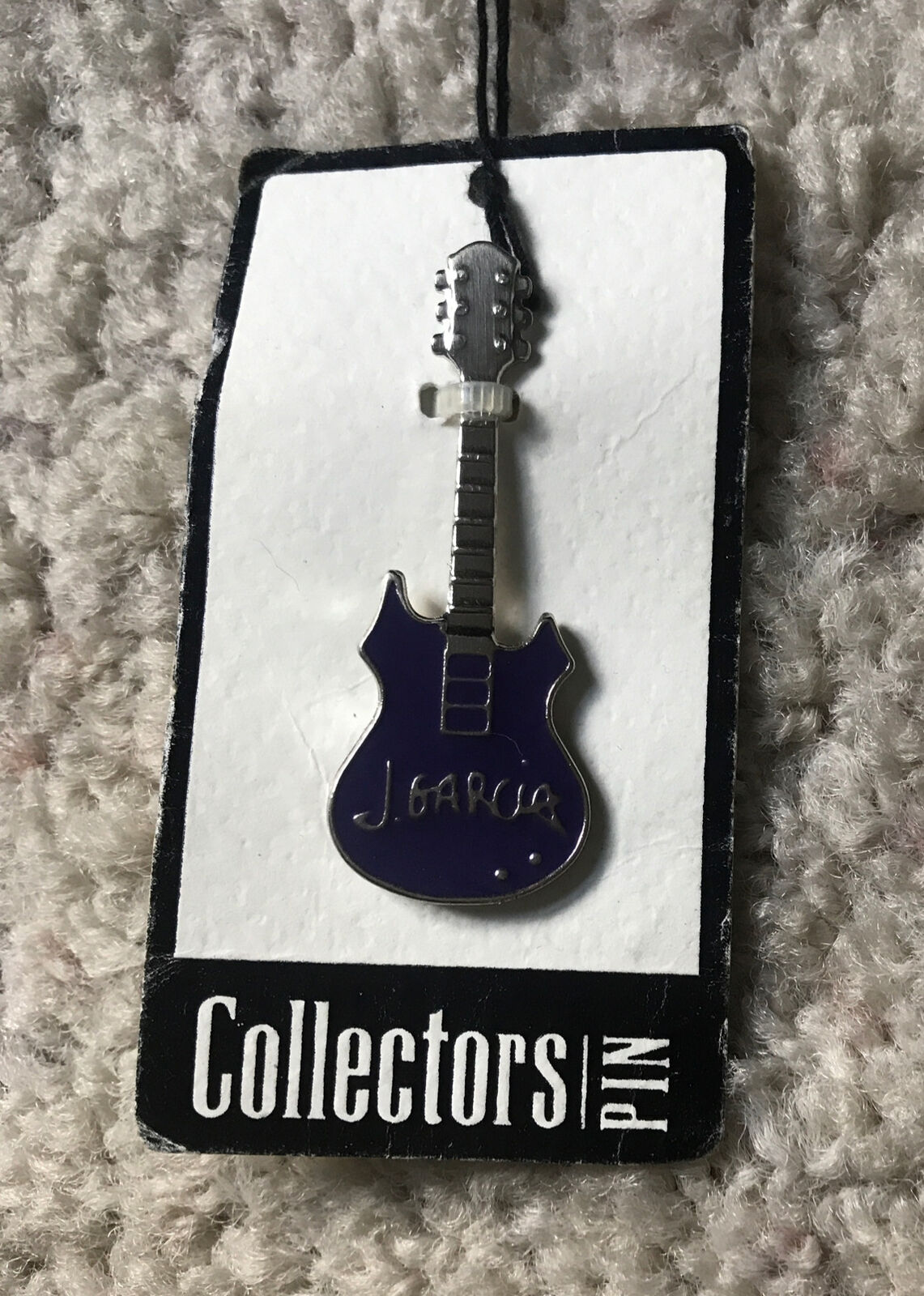 Jerry Garcia Collector's Pin Purple Enamel Guitar Neck Tie Tack Pin