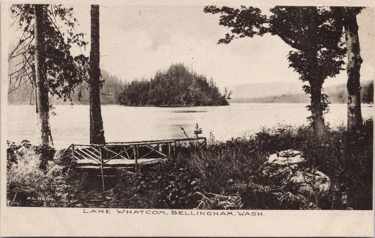 Lake Whatcom Bellingham WA Unused Postcard H24