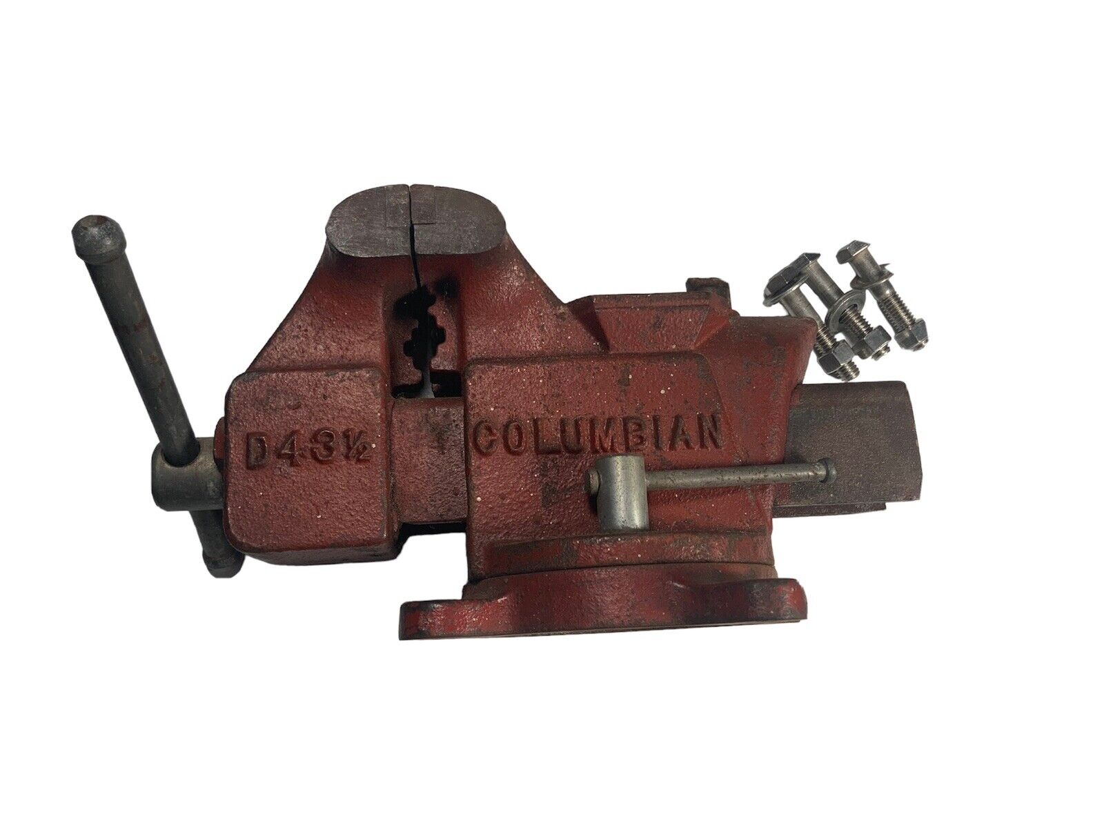 Vintage Columbian No.D43 1/2 Swivel Anvil Bench Vise Cast Iron CLEVELAND OH USA