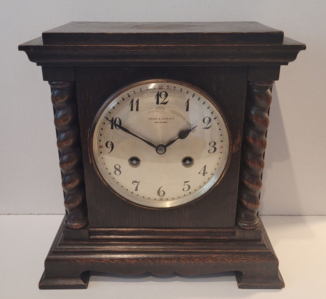 Antique c1880s “Junghans” Chiming Bracket/Mantel Clock with Barley Twist Columns