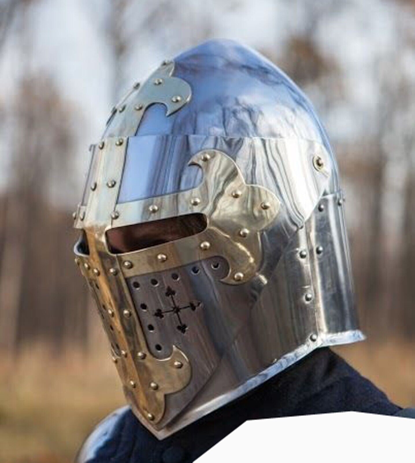 Medieval Basscinet Knight Helmet 14 Gauge Armour Buhurt Battle Reproduction