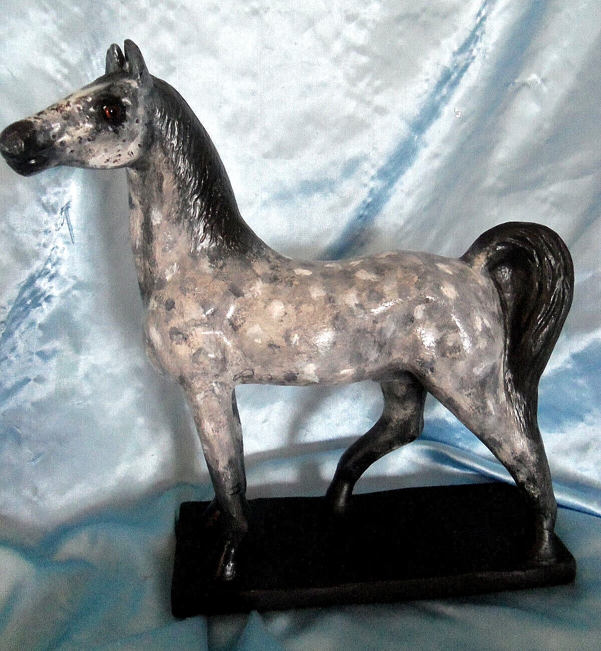 Dapple Grey Ceramic Porcelain Horse sculpture Statue 12\
