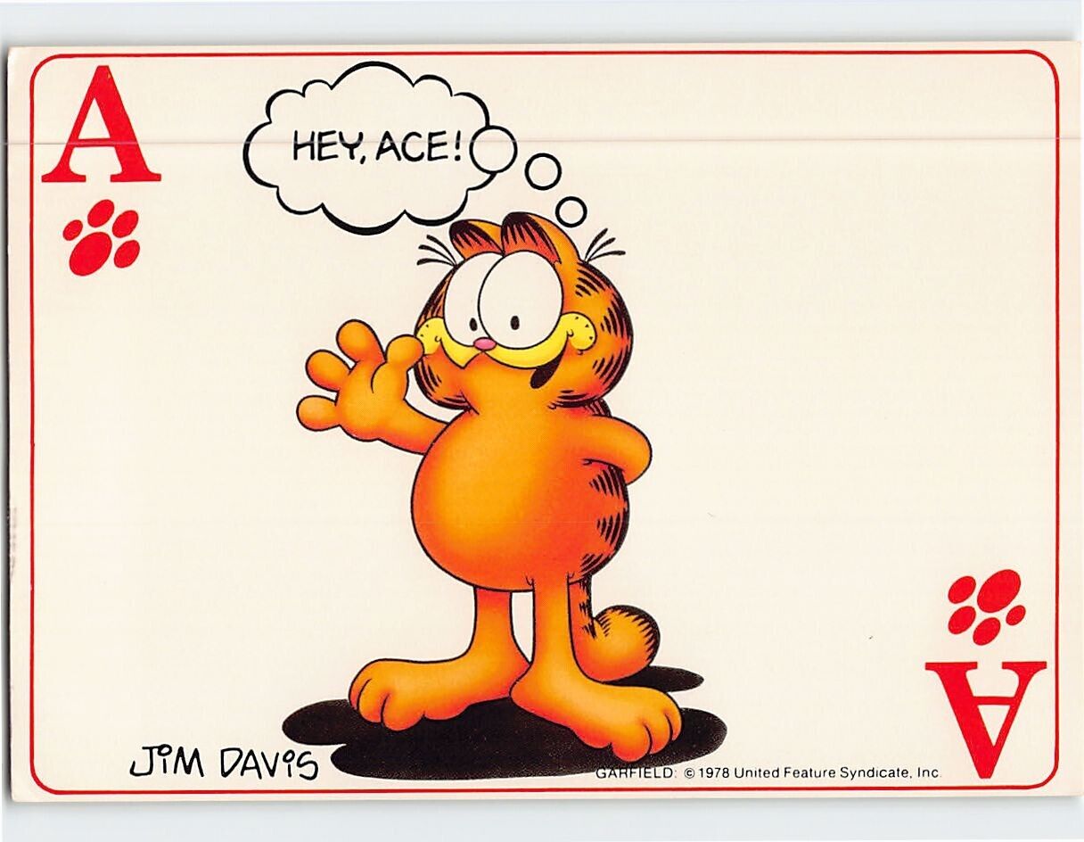 Postcard Hey Ace Garfield