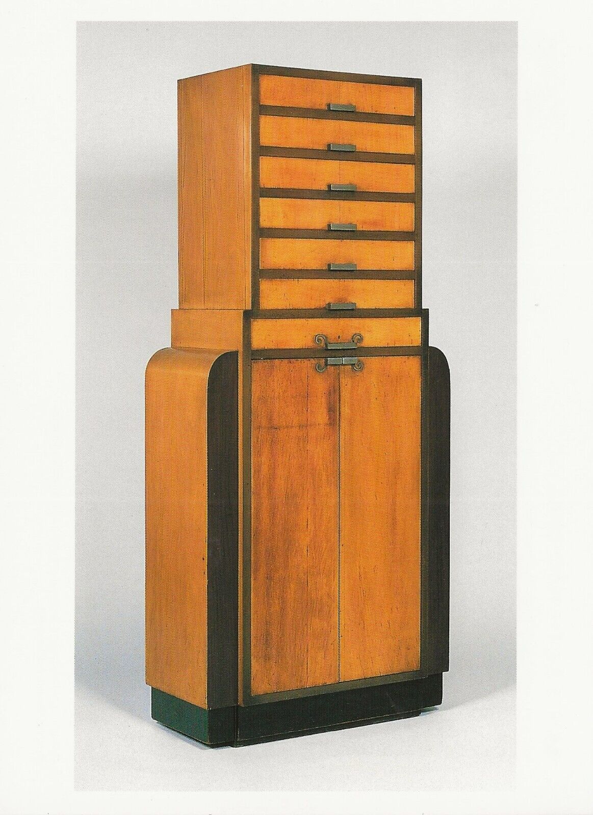 POSTCARD Jules Bouy Music Cabinet c1925-30 Art Deco Design Mpls Inst Arts MINT