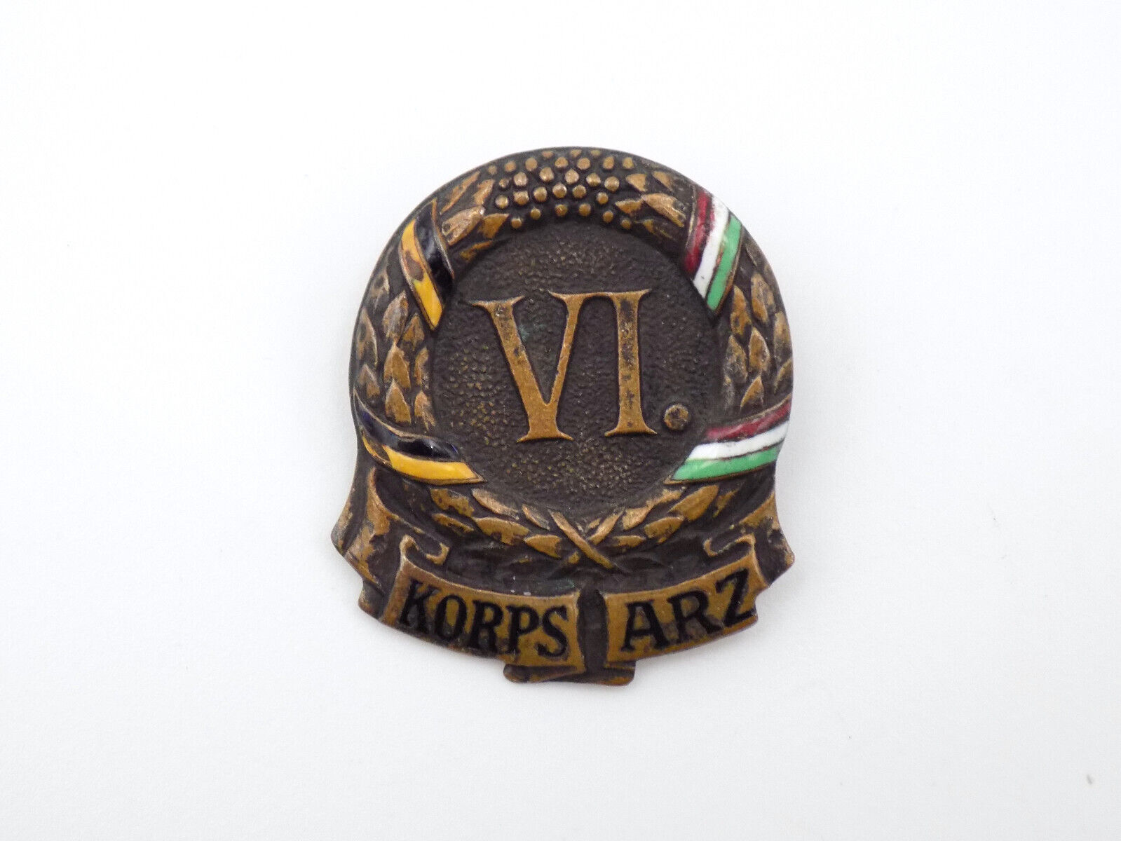 Original WWI Austrian Army KuK VI Korps Arz General von Straussenburg Badge
