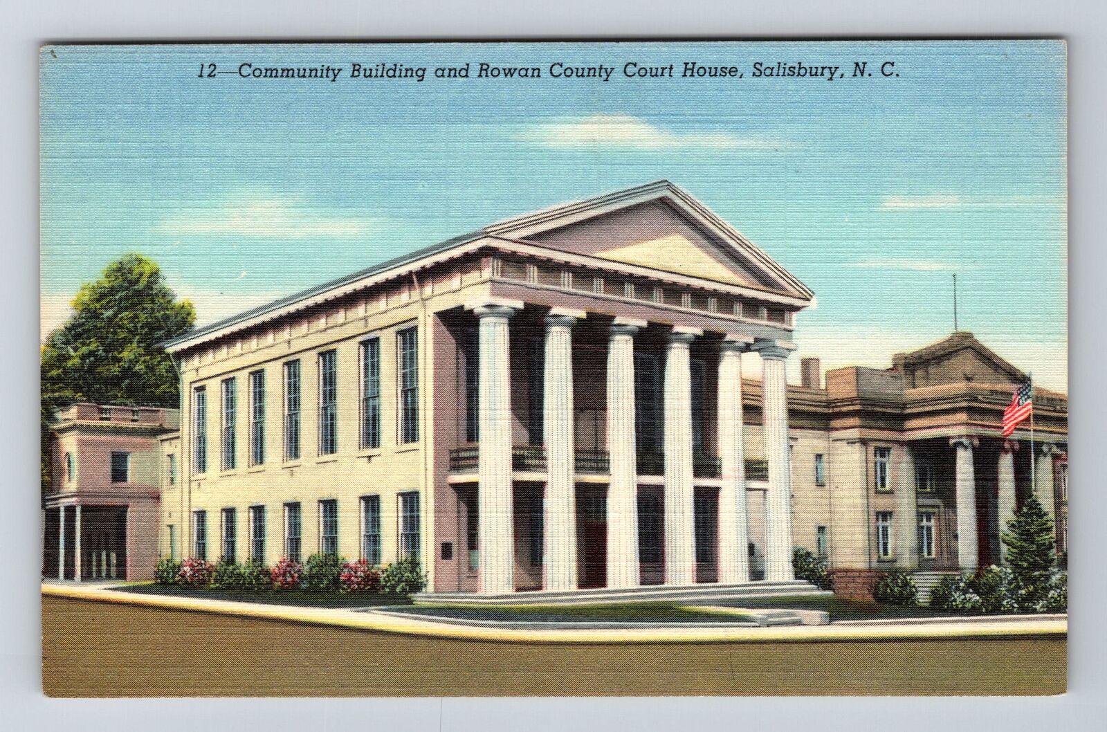Salisbury NC-North Carolina, Rowan County Courthouse Vintage Souvenir Postcard