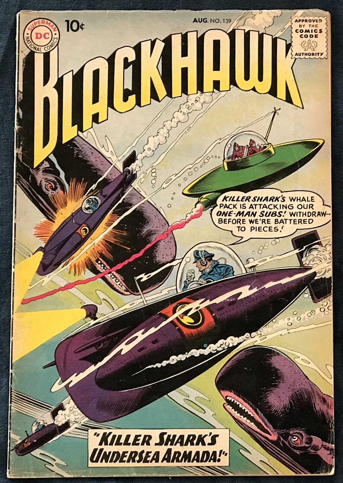 Blackhawk #139  Aug 1959  Killer Shark