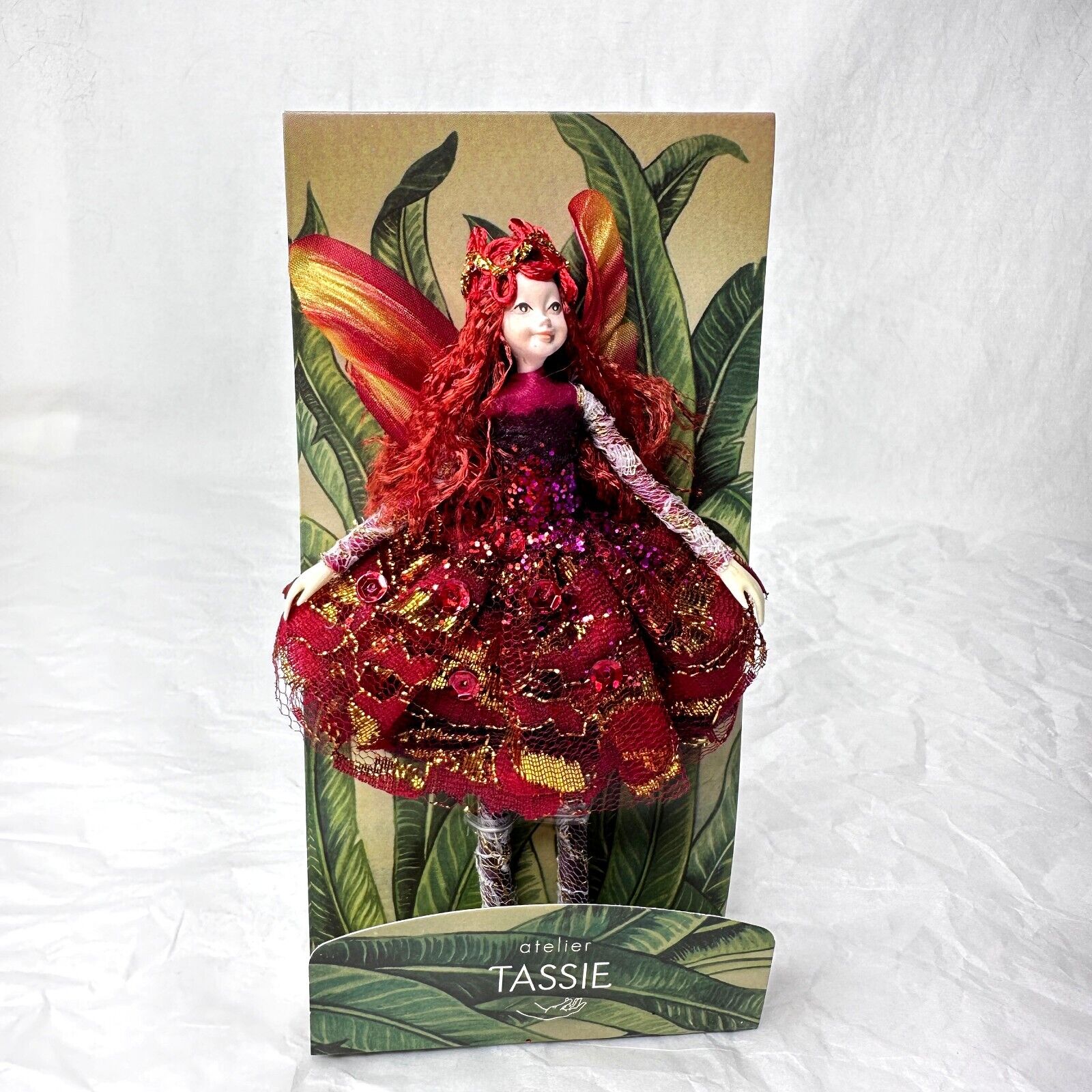 Atelier Tassie Fairy Red Hair Handmade Figure Elf Pixie Gnome Doll 5 1/2\