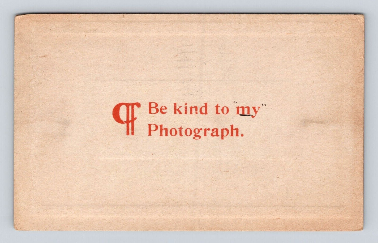 Antique Old Postcard BE KIND TO MY PHOTOGRAPH...OMAHA NEBRASKA NE 1908 cancel