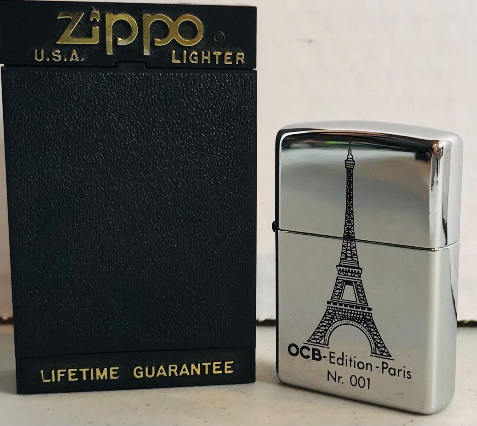 Zippo OCB Edition Paris Nr.001 Polished Chrome - Original Box - Manufactured XI