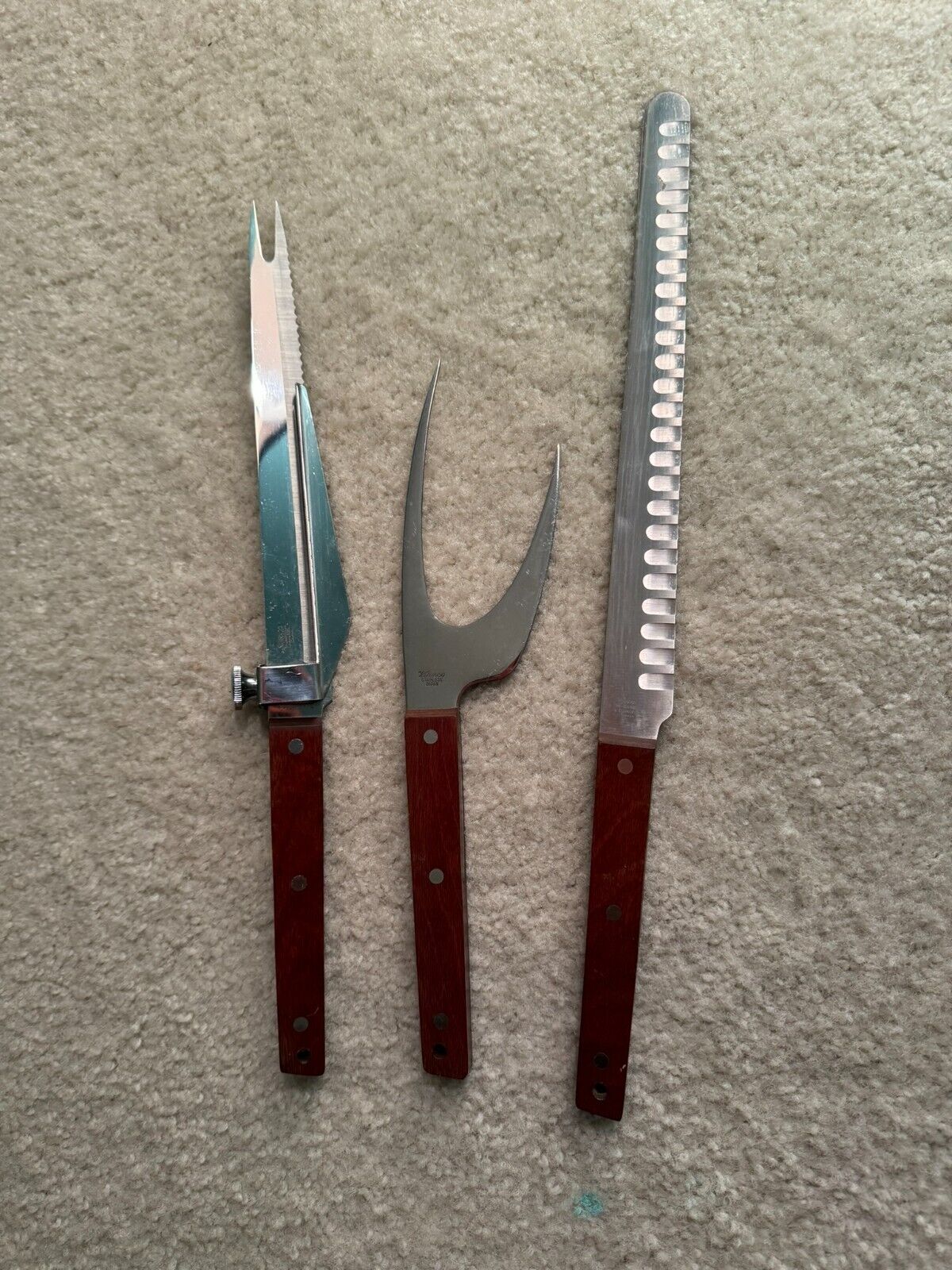 VTG Japanese Vernco Hand Honed Meat Knife Select-A-Slicer Claw Fork Cutting Set