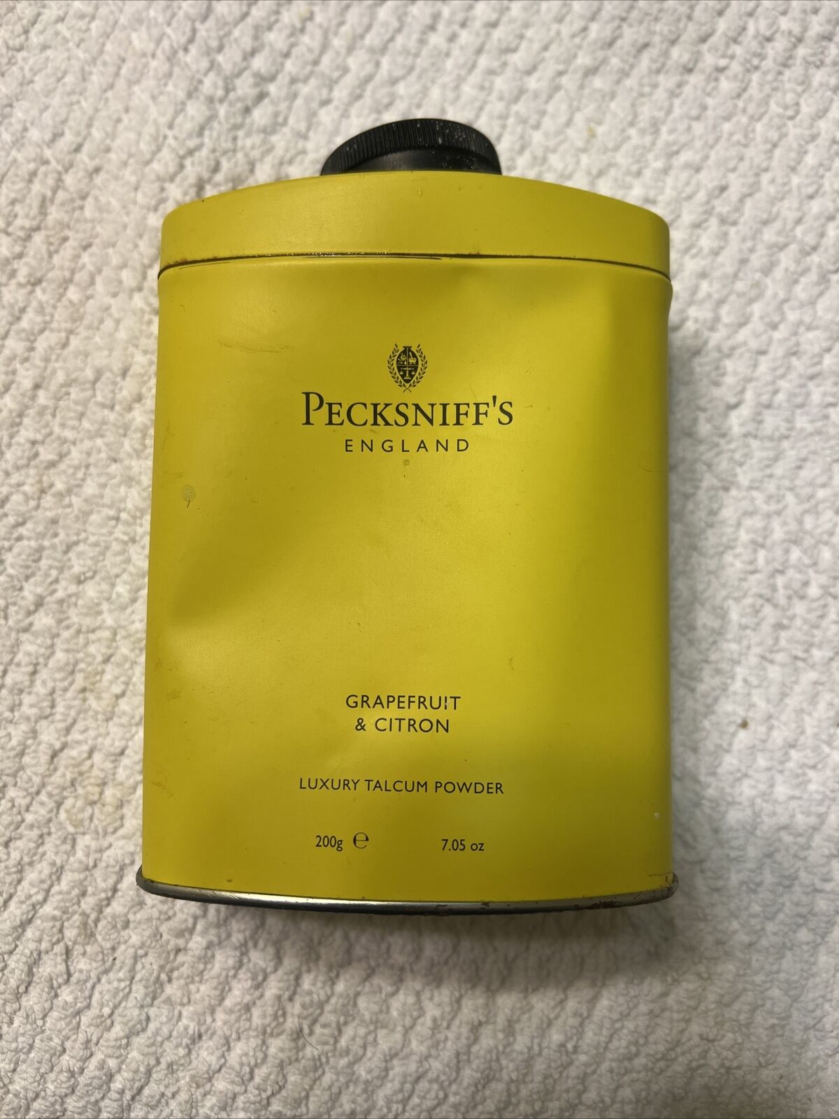 Pecksniff's England Grapefruit & Citron Luxury Talcum Powder Full Dented