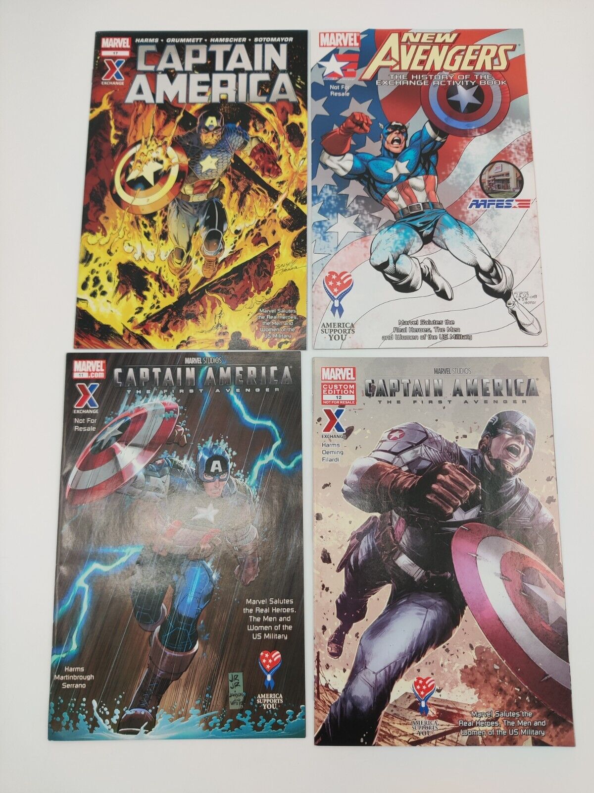Avengers Captain America Aafes Marvel Comics Iraq War Lot of 4 The First Avenger