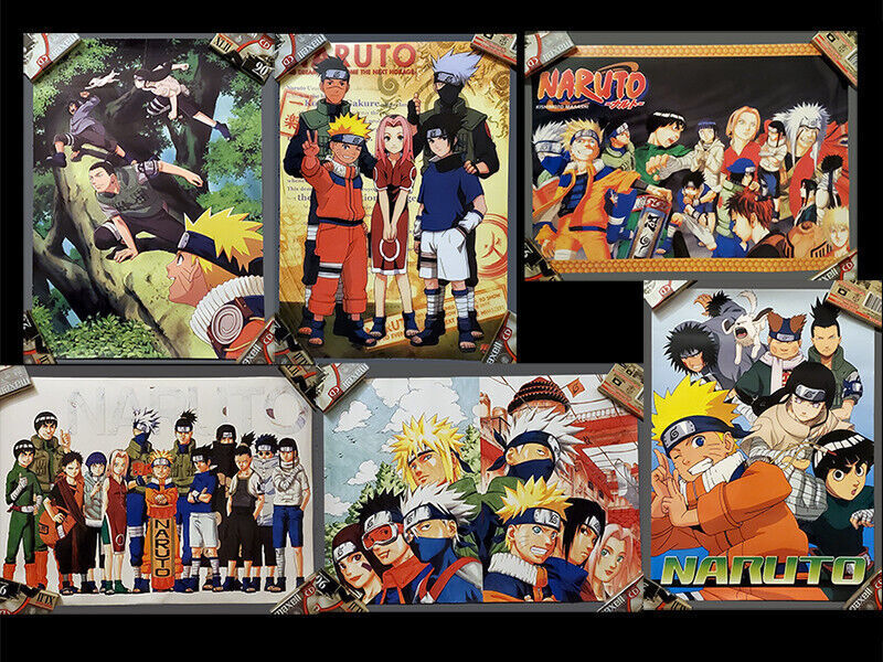 6 Near Mint Older NARUTO Glossy Anime Posters HC247 HC399 HC400 HC503 HC504 4016