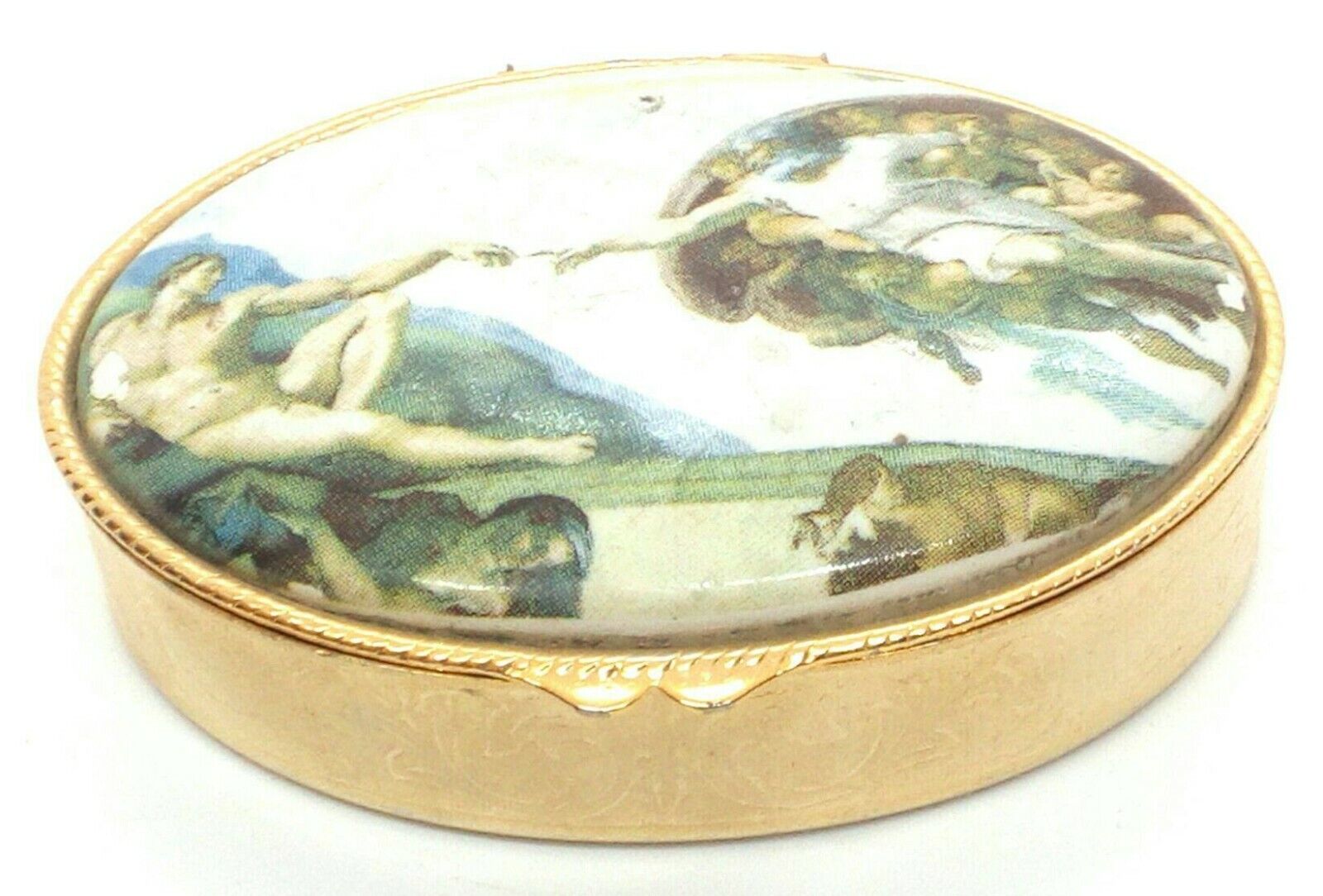 Michelangelo's Sistine Chapel Creation Pill Box - Decorative Box, Made in Italy
