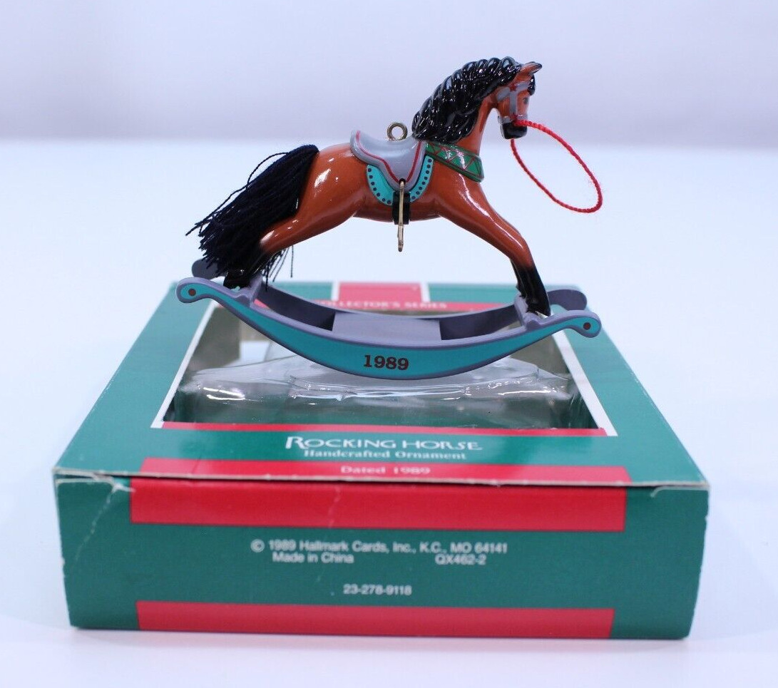 VTG Hallmark Keepsake Ornament Rocking Horse BOX Ninth 9th in Series 1989