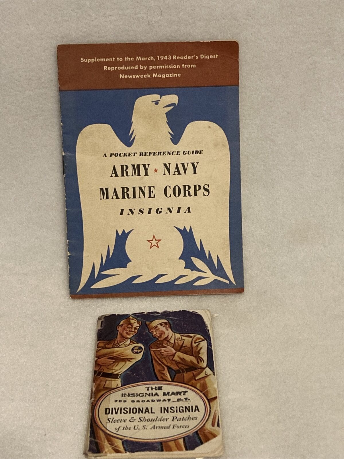 (2) 1940’s WW2 Military Insignia Pamphlet Lot