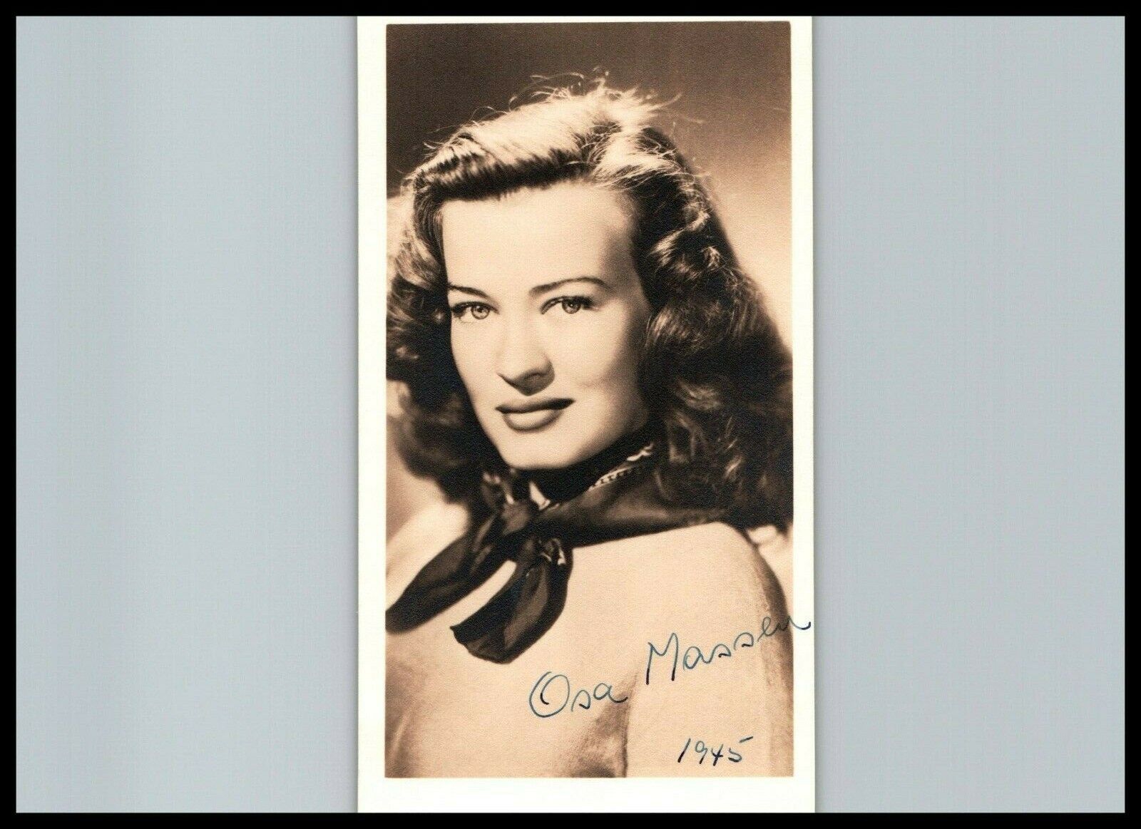 Hollywood Beauty Osa Massen PORTRAIT 1945 ORIG Signed AUTOGRAPH Photo 530