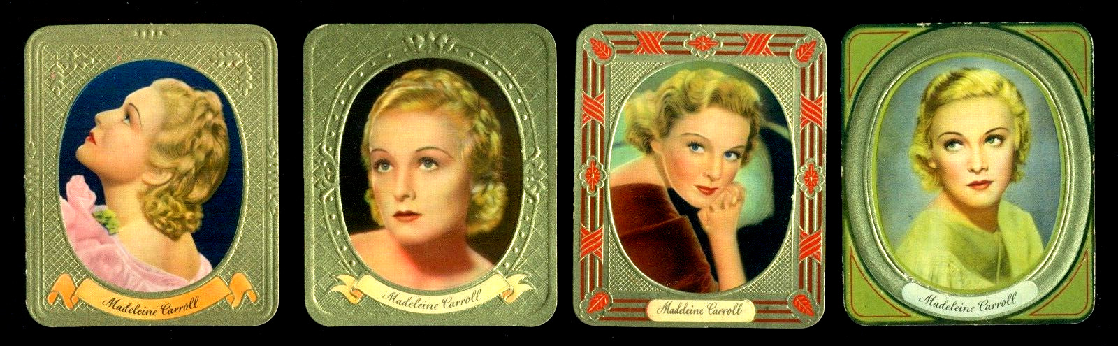 1936 MADELEINE CARROLL 4 AURELIA SULTAN CARD LUXUSBILD SERIE 147, 160, 191, 196