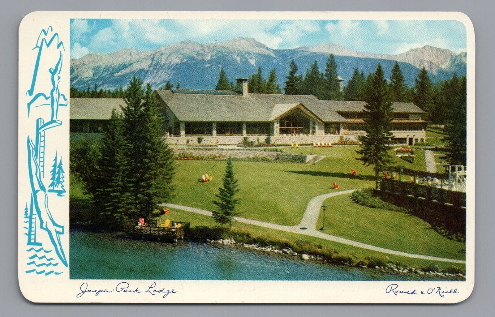 Jasper, Alberta - CANADA - Jasper Park Lodge - 1957 Unposted Postcard PC Vintage