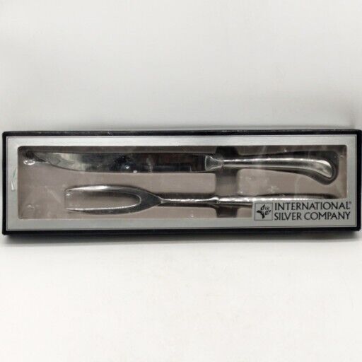 International Silver Company Gran Royal 2 Piece Carving Set Meat Fork & Knife