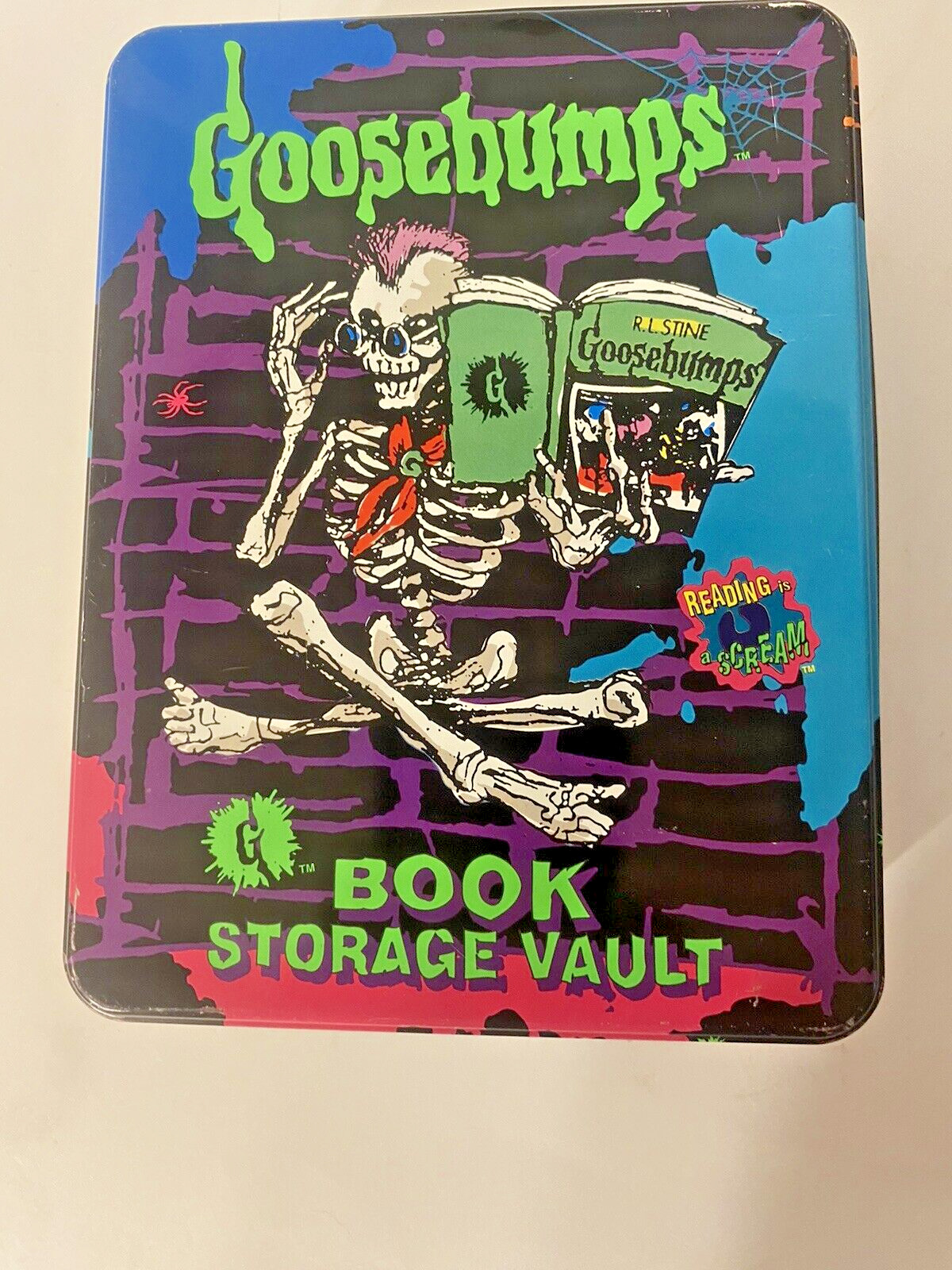 Goosebumps Book Storage Vault Tin 1996 Hersheys Co.
