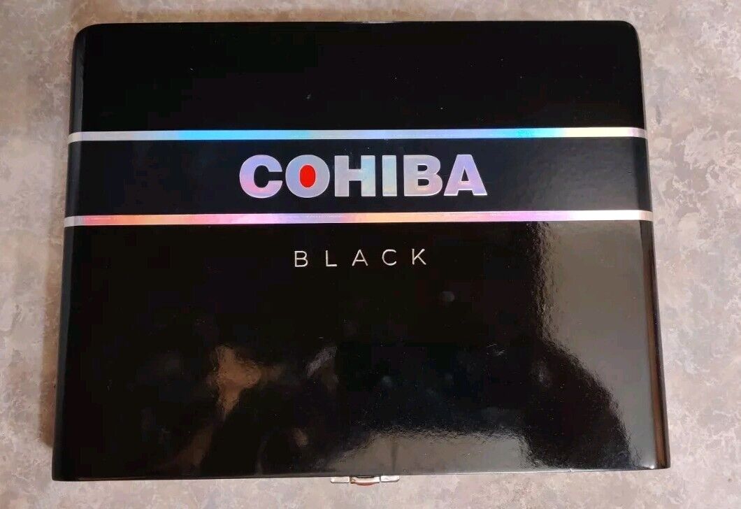 Cohiba Black Robusto Red Dot Empty Wood Cigar Box 9.75\