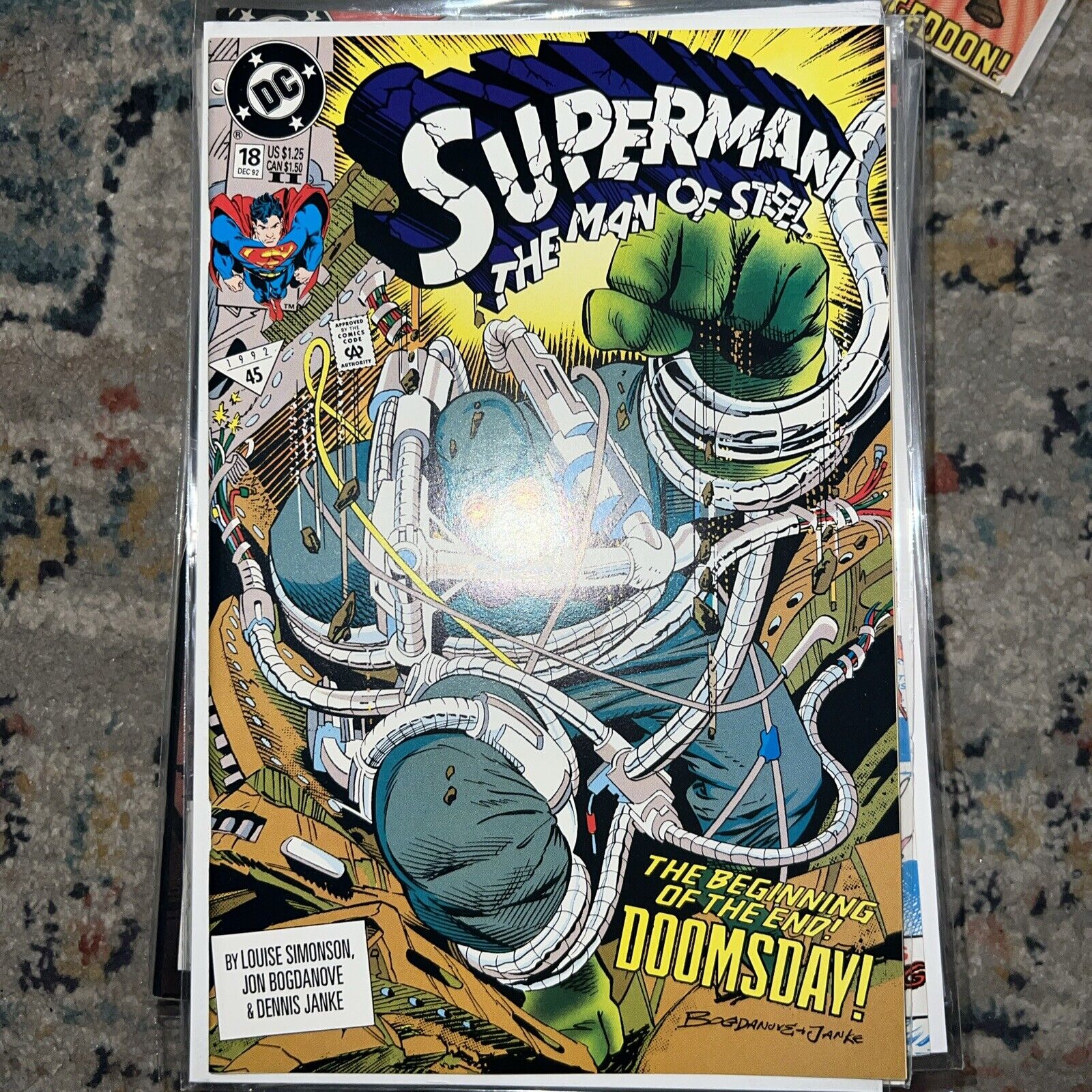SUPERMAN MAN OF STEEL #18 NM 1992 1ST FULL APPEARANCE Of DOOMSDAY 2ND PRINT