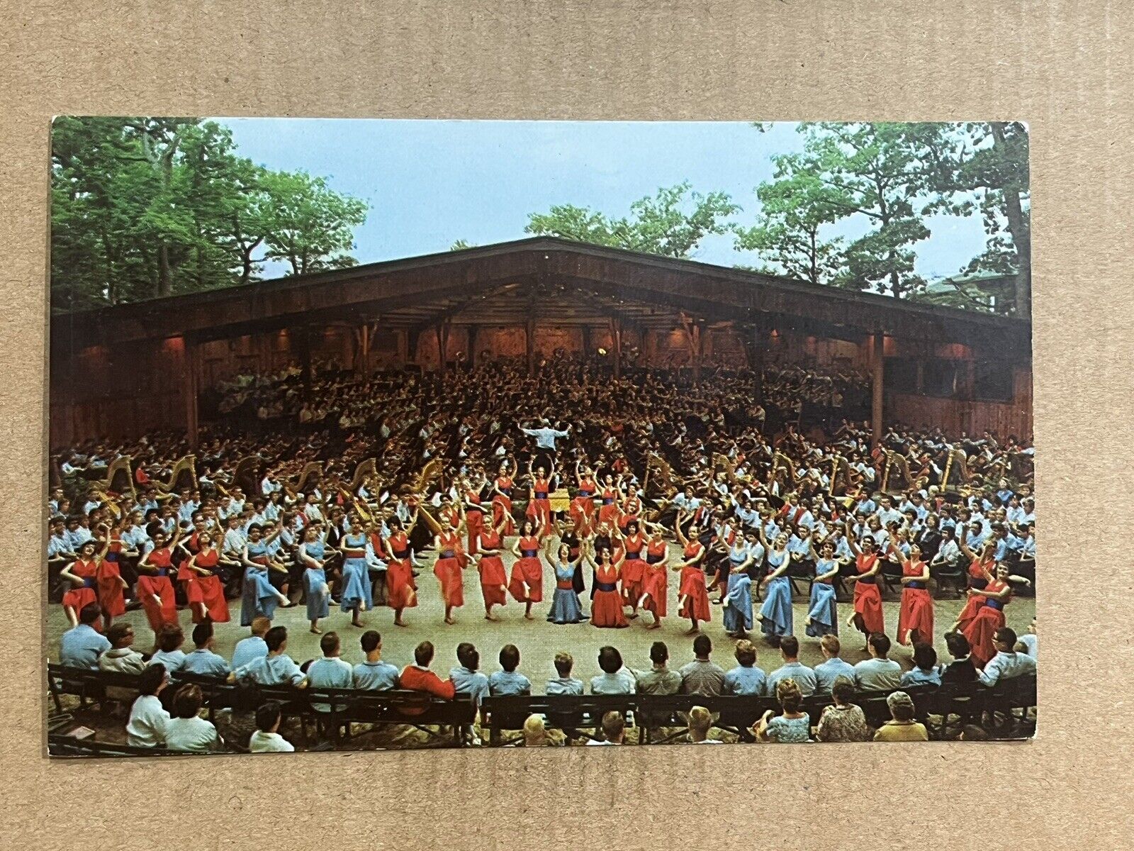 Postcard Interlochen MI Michigan National Music Camp Bowl Performance Vintage PC