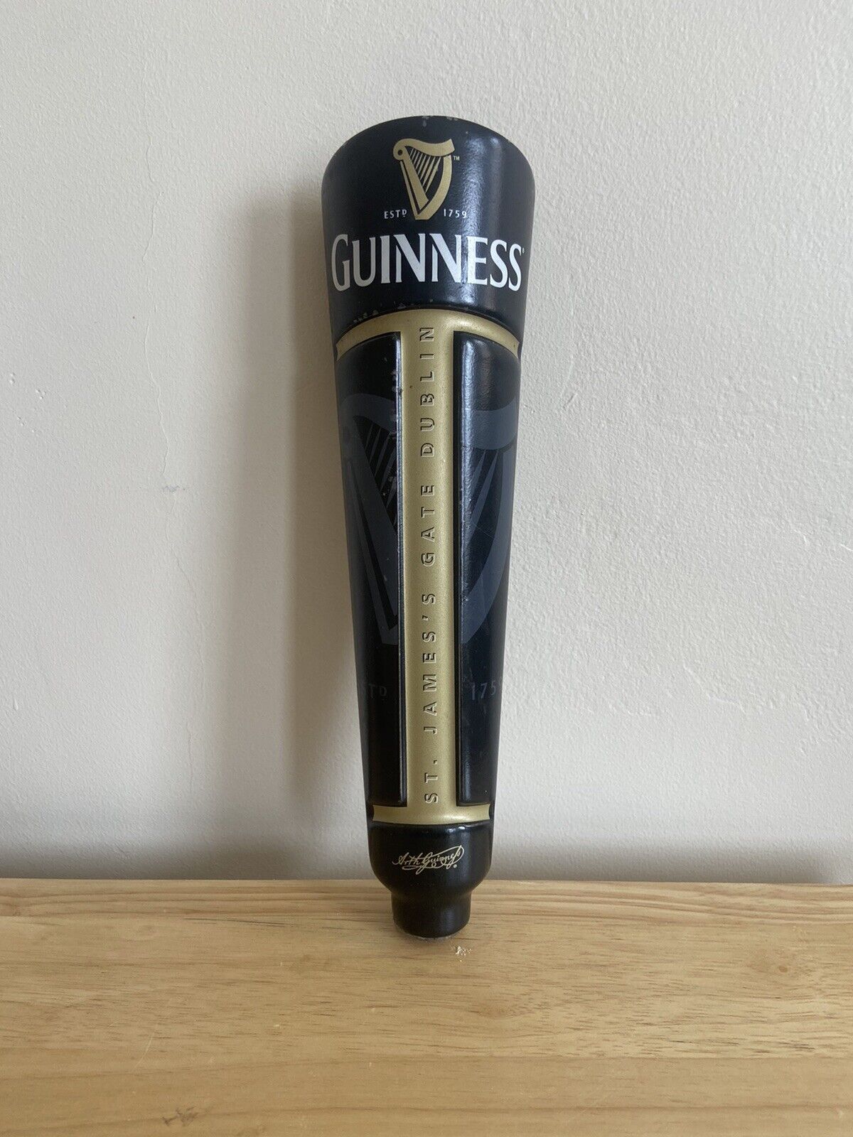 Guinness Tap Handle St Jame's Gate Dublin Black Gold