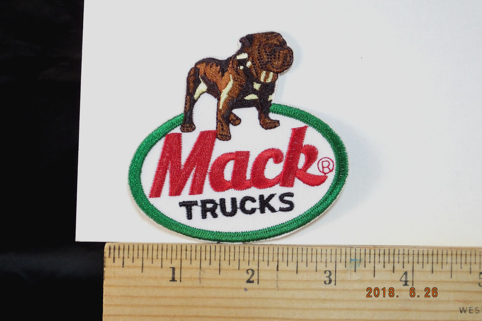 Mack Trucks Bulldog Truck Trucking Iron-On Embroidered Patch Green