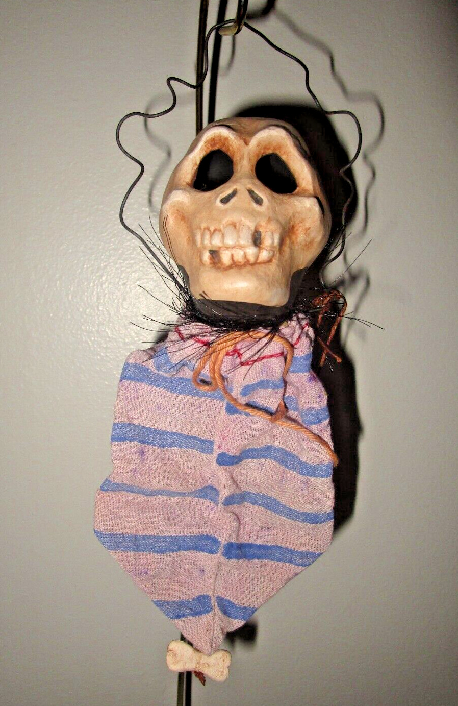 Scott Smith Rucus Studio Halloween Skeleton Ornament Original Signed 2001 RARE