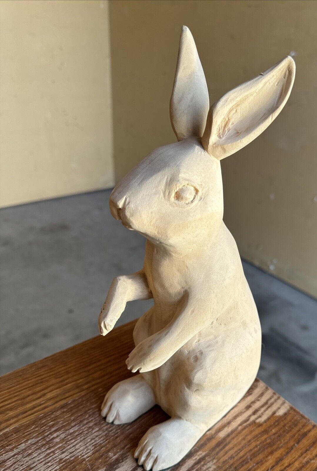 Vintage Handmade Ceramic Rabbit Sculpture