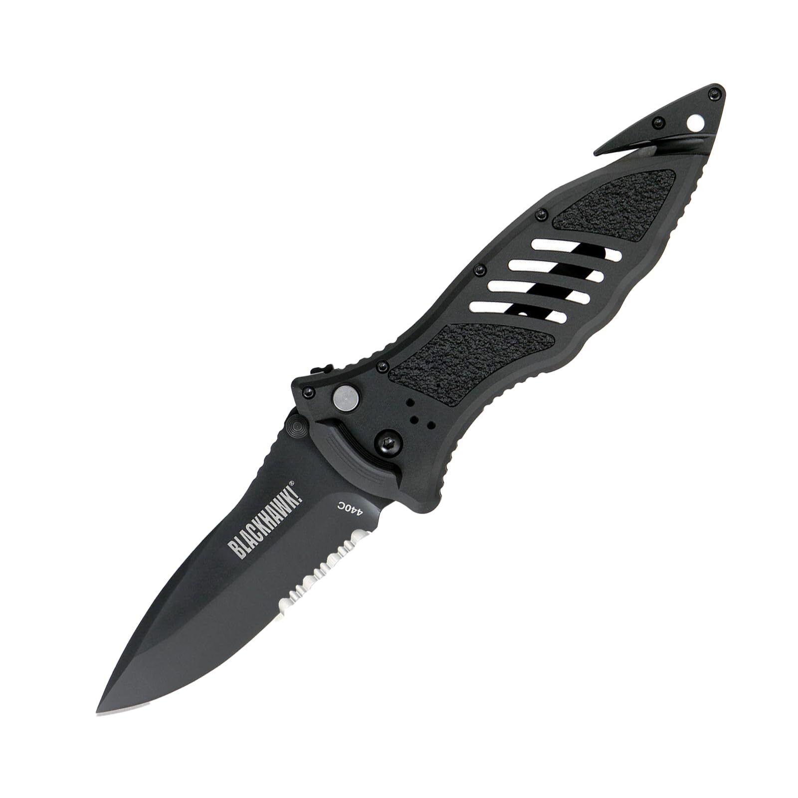 New Blackhawk CQD Large Button Lock Folding Poket Knife BH15M311BK
