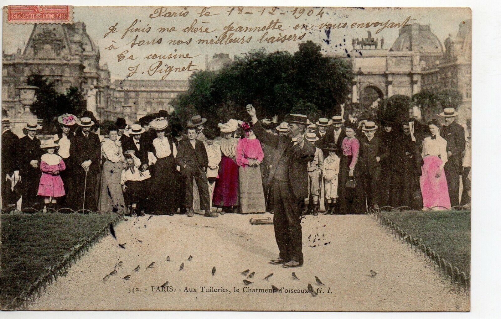 PARIS CPA 75 - the bird charmer at the Tuileries