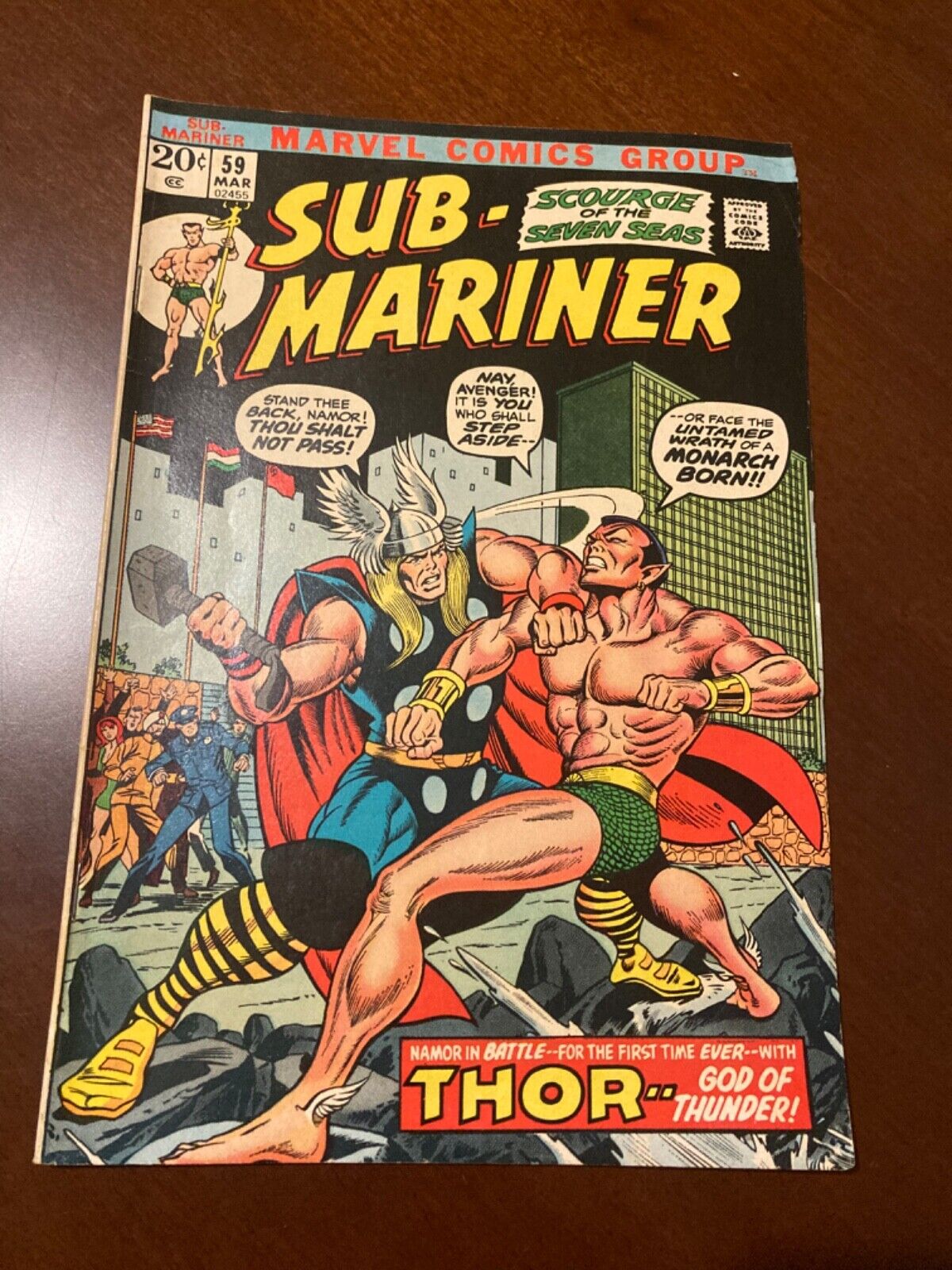 Sub-Mariner (Marvel) #59, 1st Series, March 1973, $0.20, FVF (7.0) Comic Book