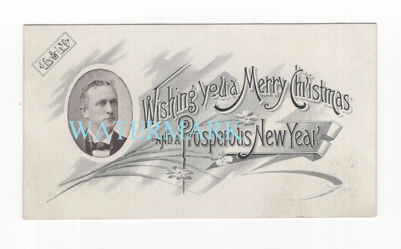 RARE 1890\'s Louisville and Nashville L&N Railroad Christmas Holiday NY Card Vtg