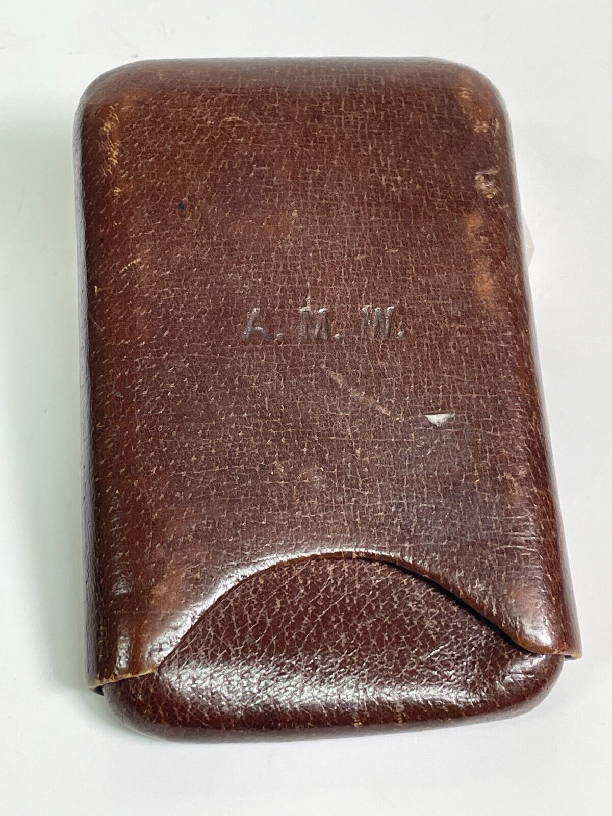 Leather Cigar Case Asprey London Monogrammed AMW