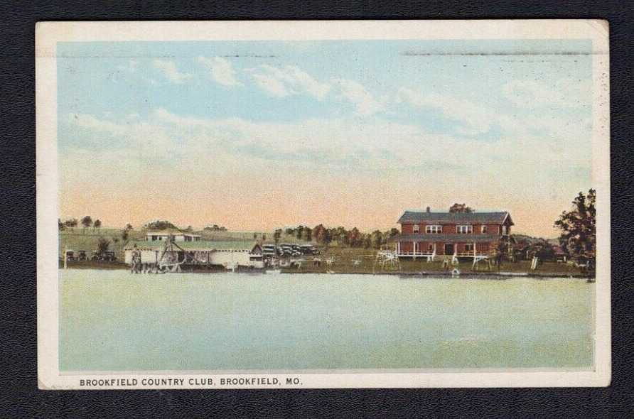 Brookfield MO Missouri Country Club Vintage Linn County WB Postcard