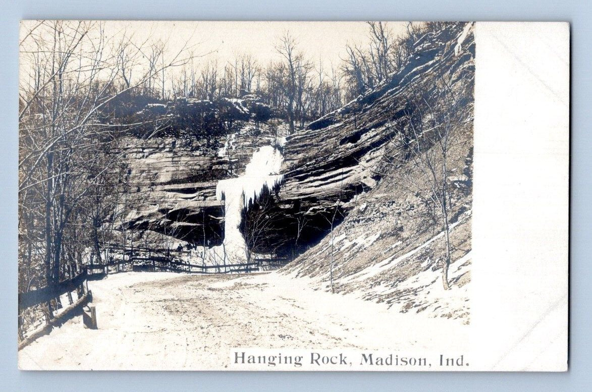 RPPC 1907. HANGING ROCK, MADISON, IND. POSTCARD. GG17